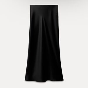 Zara satin effect midi skirt